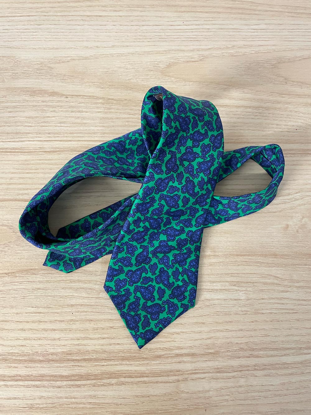 vintage robert stock paisley silk tie