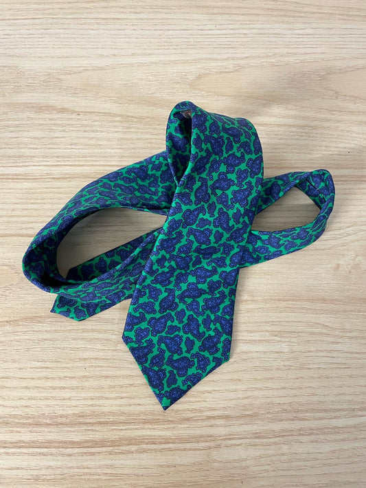 vintage robert stock paisley silk tie