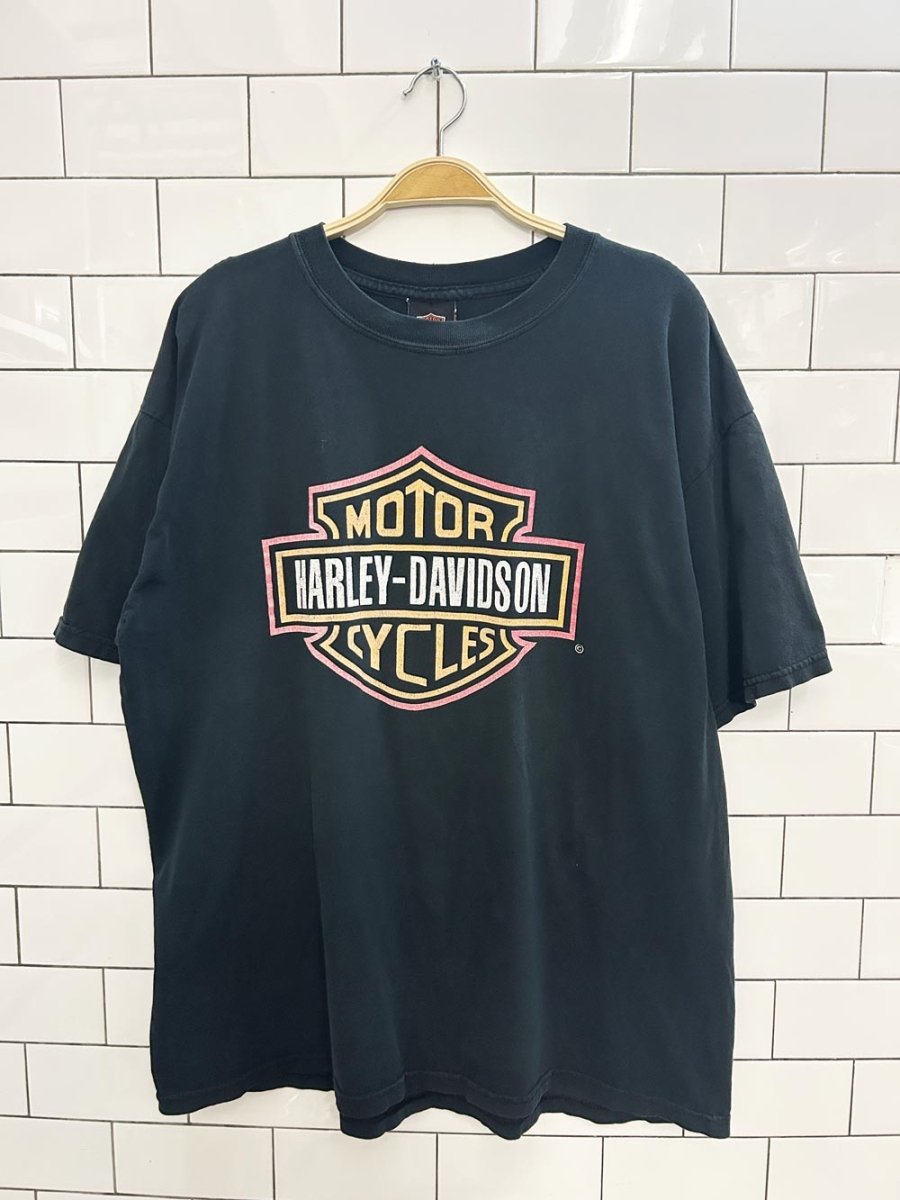 vintage 00s harley davidson double sided graphic tee - good market thrift store