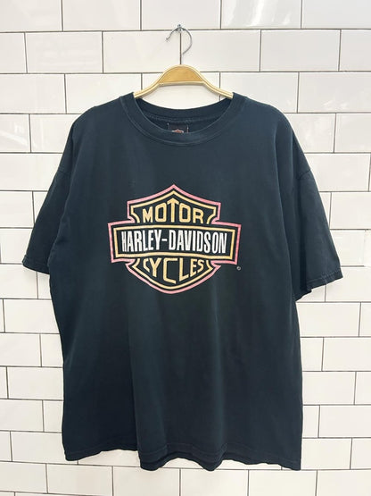 vintage 00s harley davidson double sided graphic tee - good market thrift store