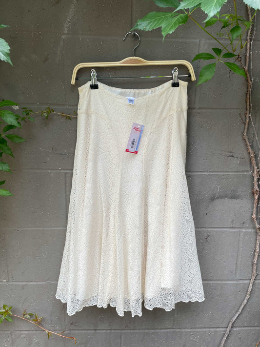 vintage 00s club monaco lace midi skirt