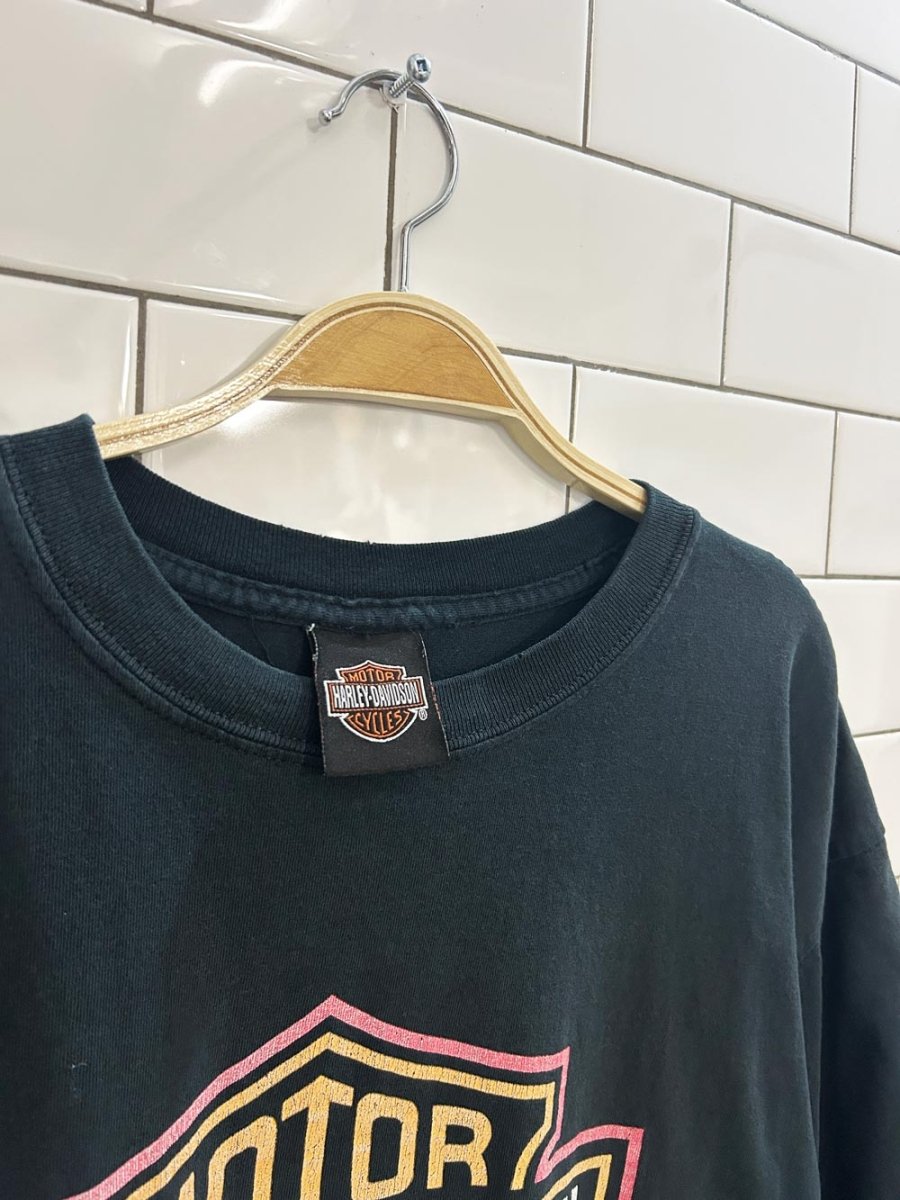 vintage 00s harley davidson double sided graphic tee - good market thrift store