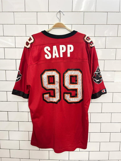 vintage champion tampa bay buccaneers warren sapp jersey - good market thrift store