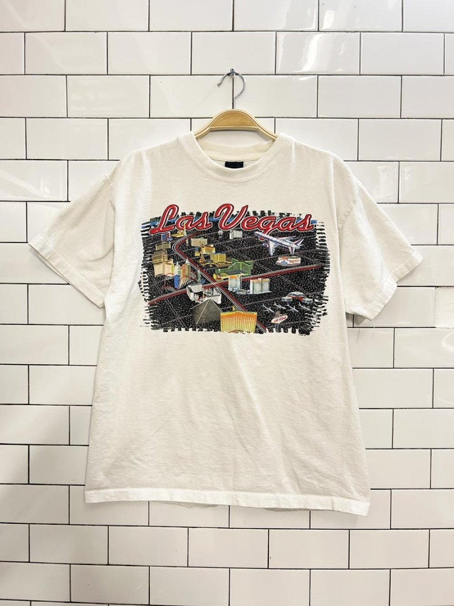 vintage 00s las vegas graphic tee - good market thrift store