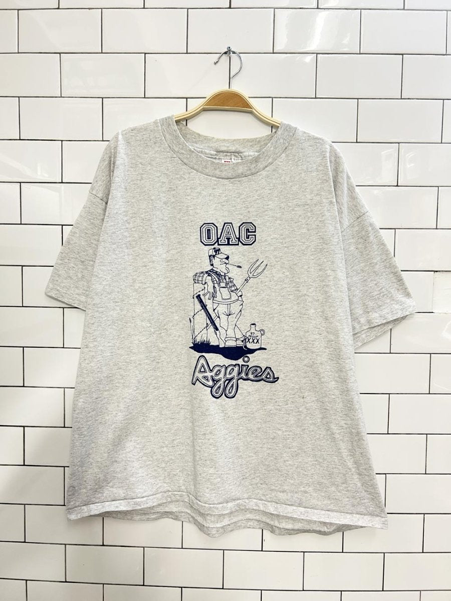 vintage 90s oac aggies graphic tee - good market thrift store