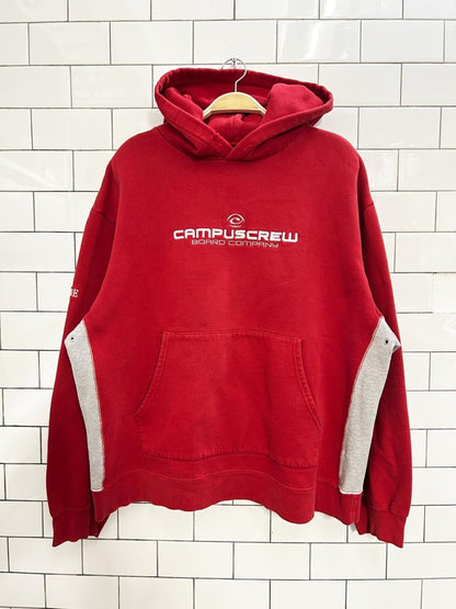 vintage 90s 'dude' campus crew board company hoodie - good market thrift store