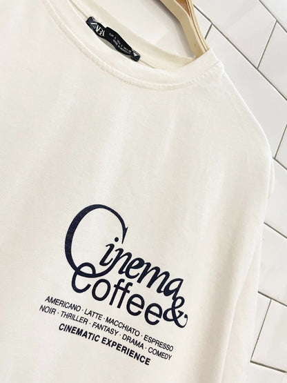 zara oversized cinema & coffee tee - good market thrift store