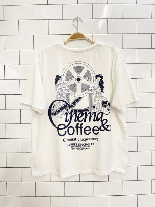 zara oversized cinema & coffee tee - good market thrift store