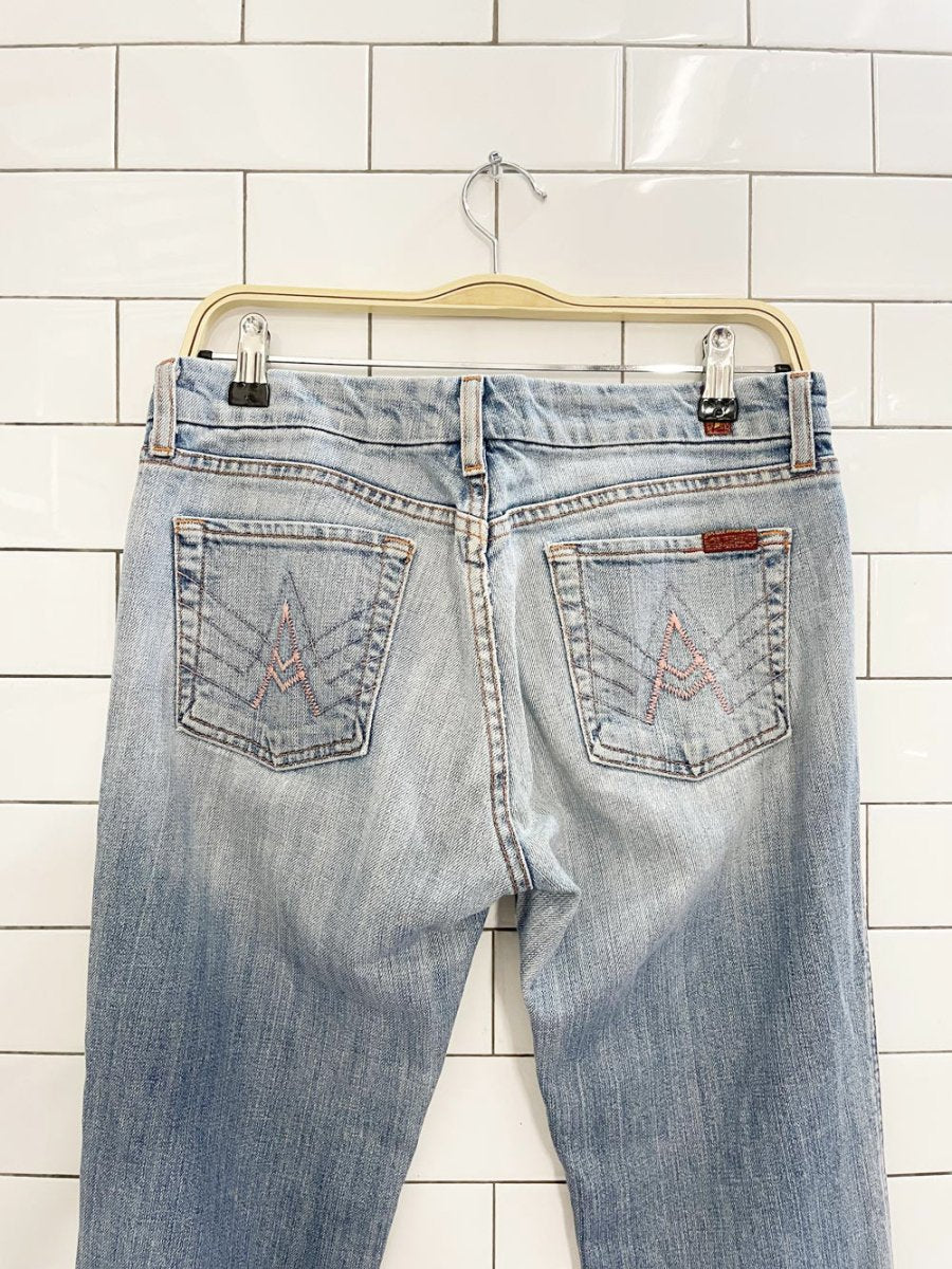 y2k 7 for all mankind A pocket low rise flare leg jeans - good market thrift store