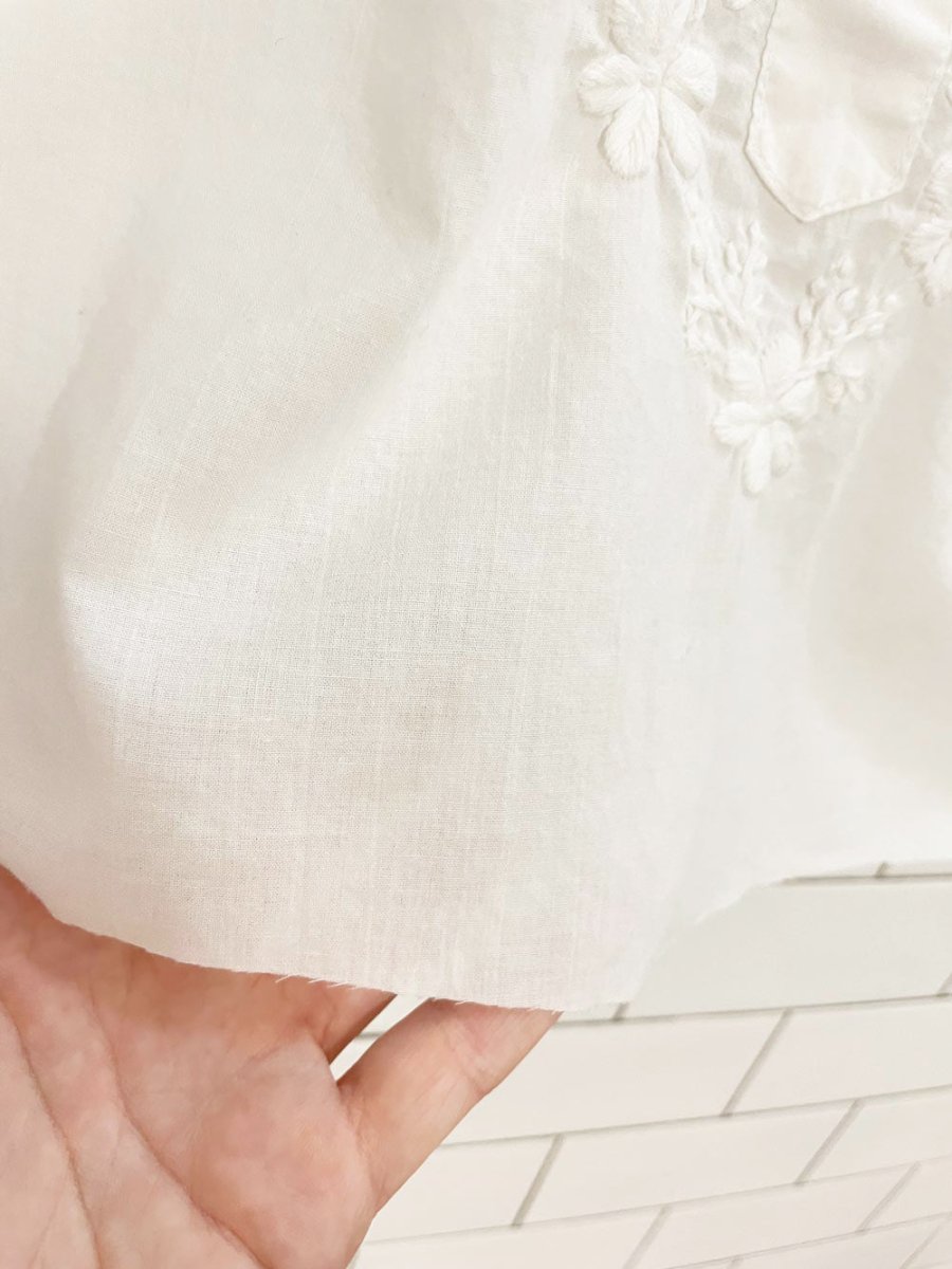 vintage fabindia embroidered cotton top - good market thrift store