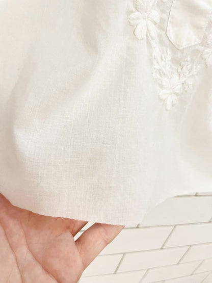 vintage fabindia embroidered cotton top - good market thrift store