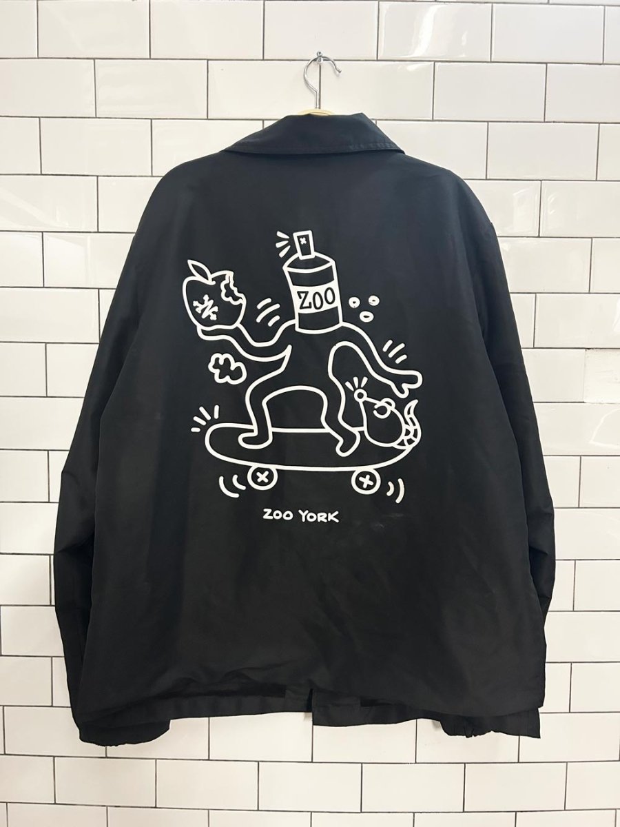 zoo york x keith haring graphic lined windbreaker - good market thrift store