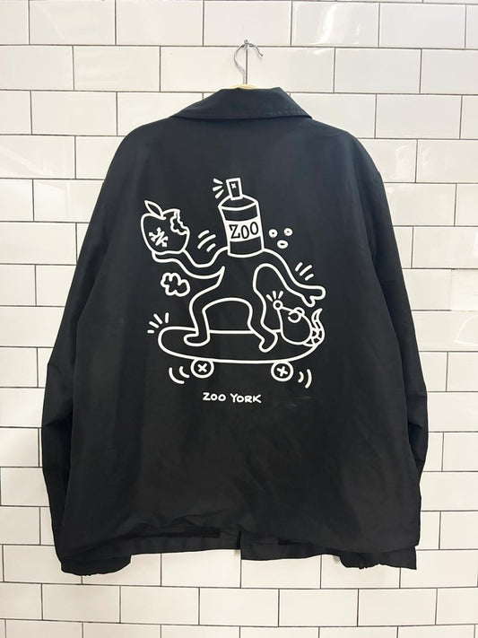 zoo york x keith haring graphic lined windbreaker - good market thrift store