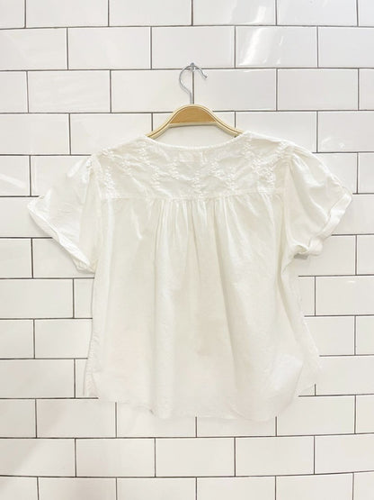 vintage fabindia embroidered cotton top - good market thrift store