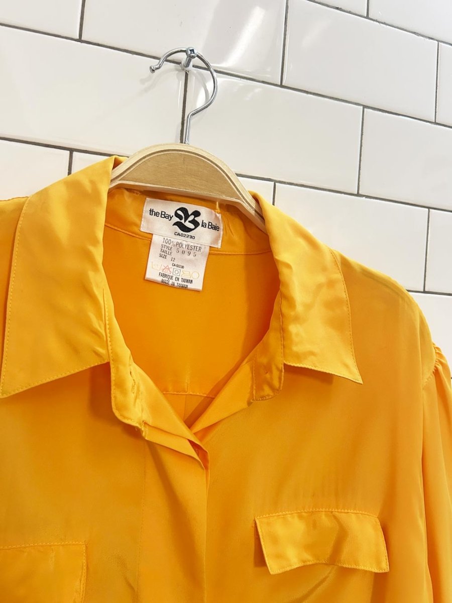 vintage 80s the bay satin shirt - good market thrift store