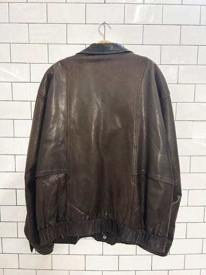 vintage 90s london fog leather jacket - good market thrift store