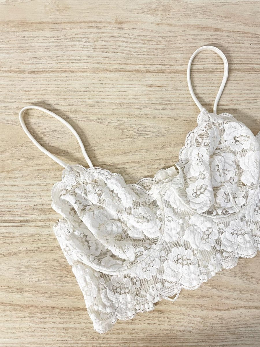 vintage 80s smart lace bralette - good market thrift store