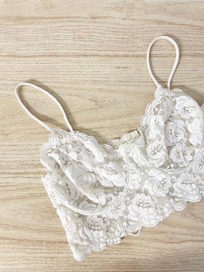 vintage 80s smart lace bralette - good market thrift store