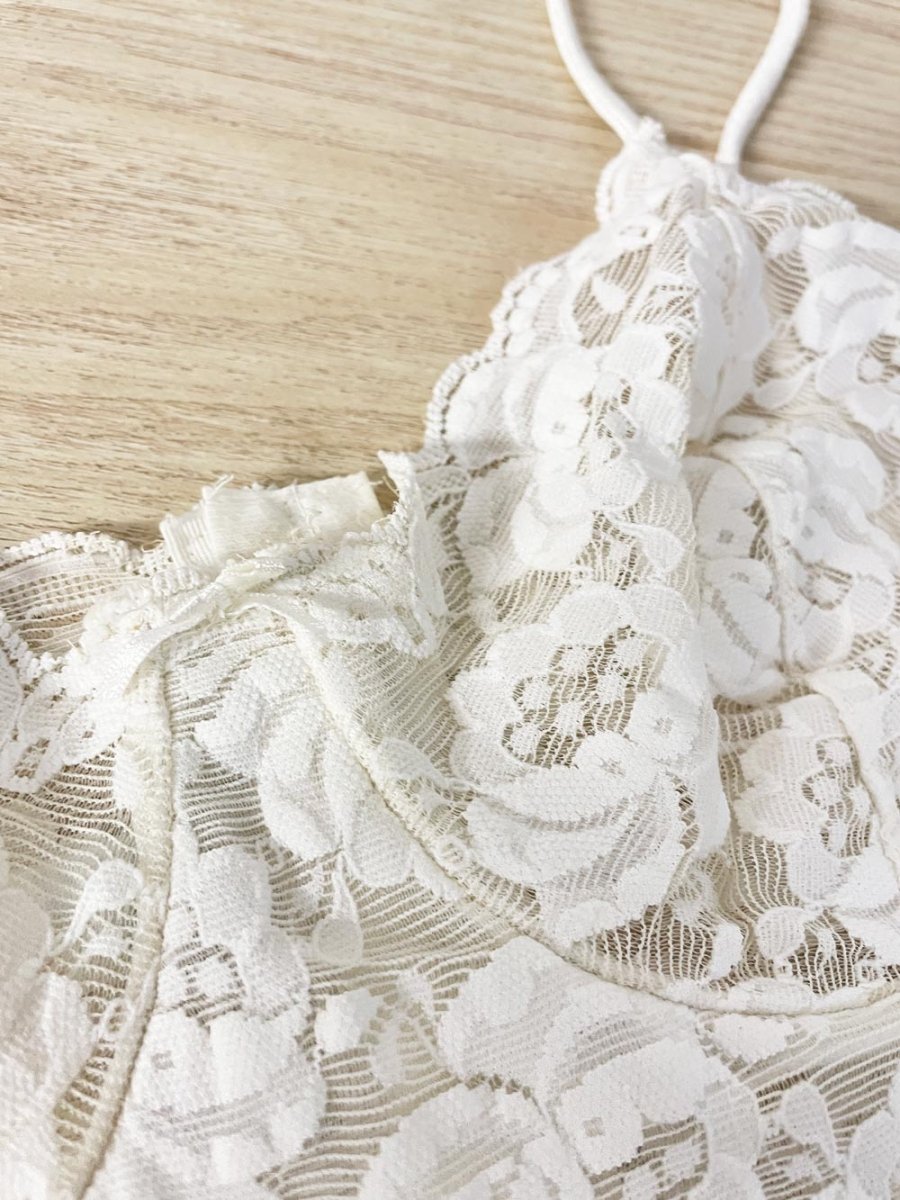 vintage 80s smart lace bralette - good market thrift store