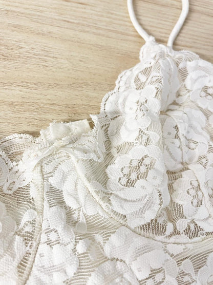 vintage 80s smart lace bralette - good market thrift store