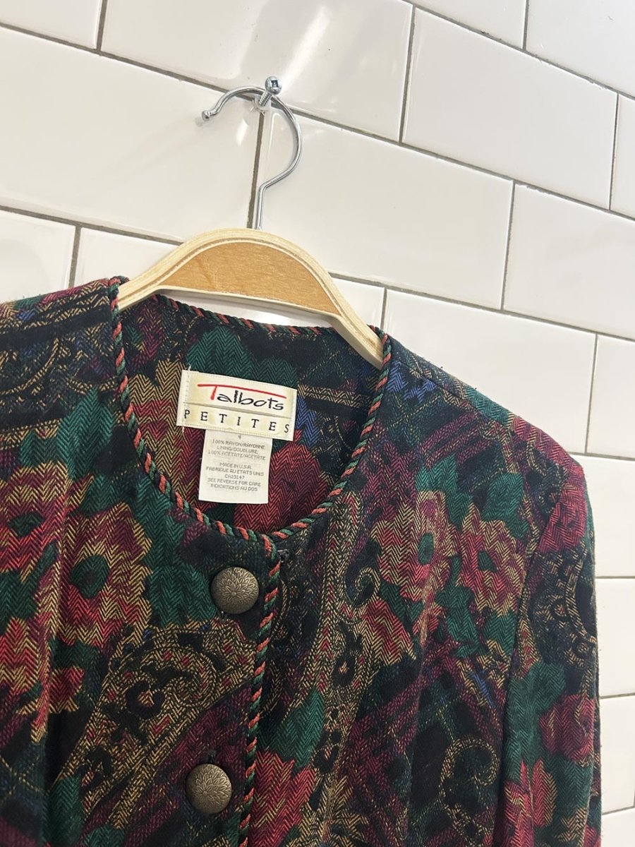 vintage 90s talbots floral print long sleeve maxi dress - good market thrift store