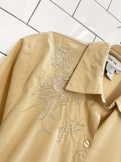 vintage 00s lana lee embroidered shirt - good market thrift store