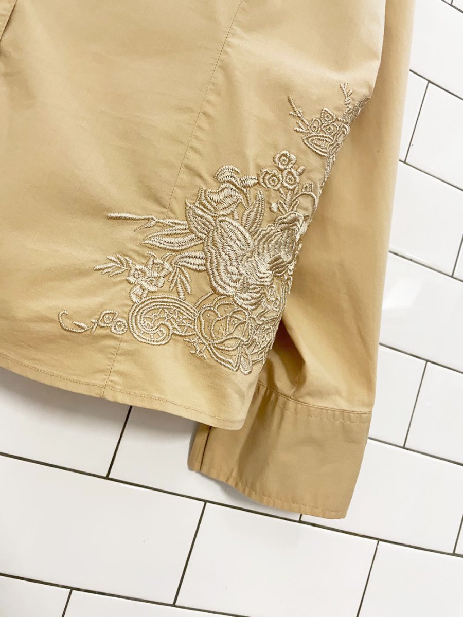 vintage 00s lana lee embroidered shirt - good market thrift store