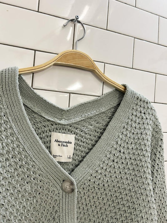abercrombie & fitch oversized loose knit cardigan - good market thrift store