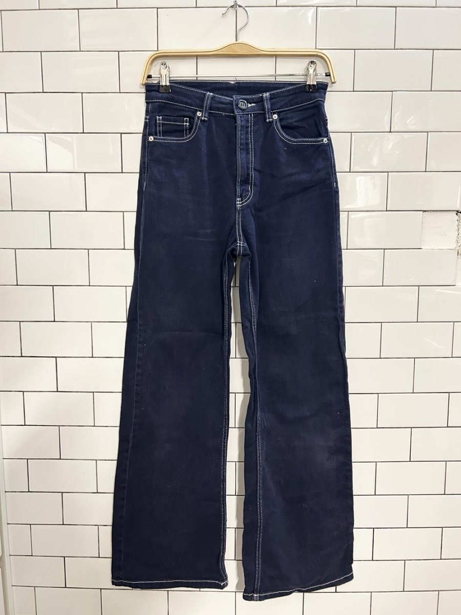 h&m wide leg contrast stitch pant - good market thrift store