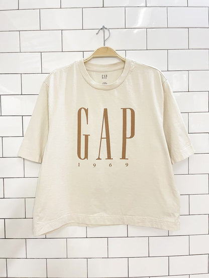 gap logo boxy jersey tee - good market thrift store