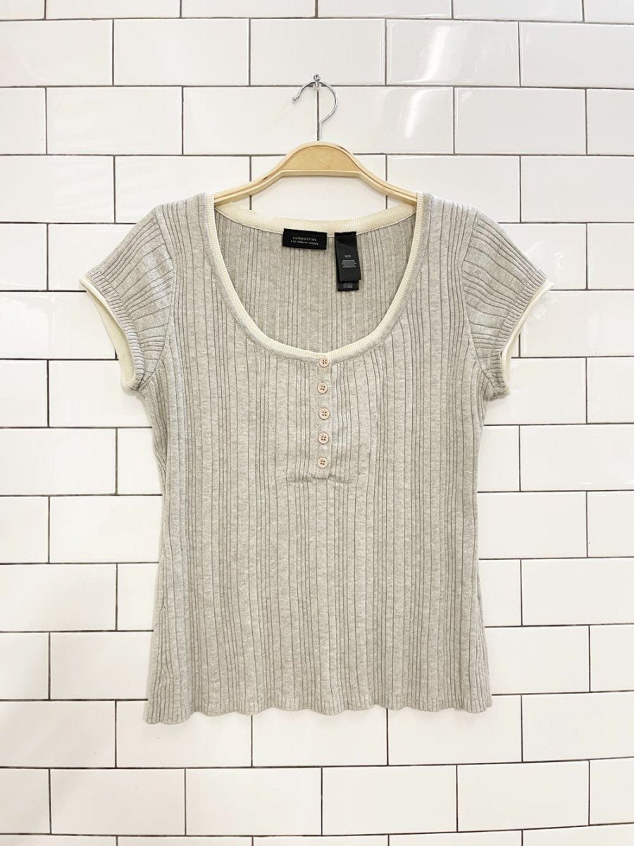 vintage 00s liz claiborne chunky rib knit top | composite - good market thrift store