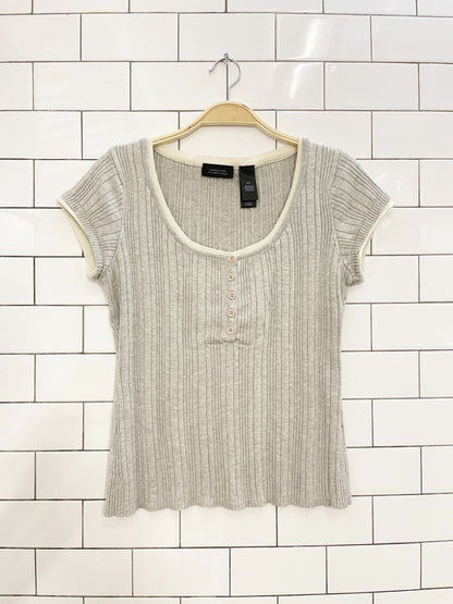 vintage 00s liz claiborne chunky rib knit top | composite - good market thrift store