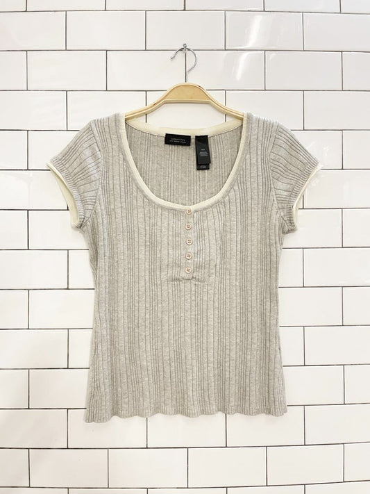 vintage 00s liz claiborne chunky rib knit top | composite - good market thrift store