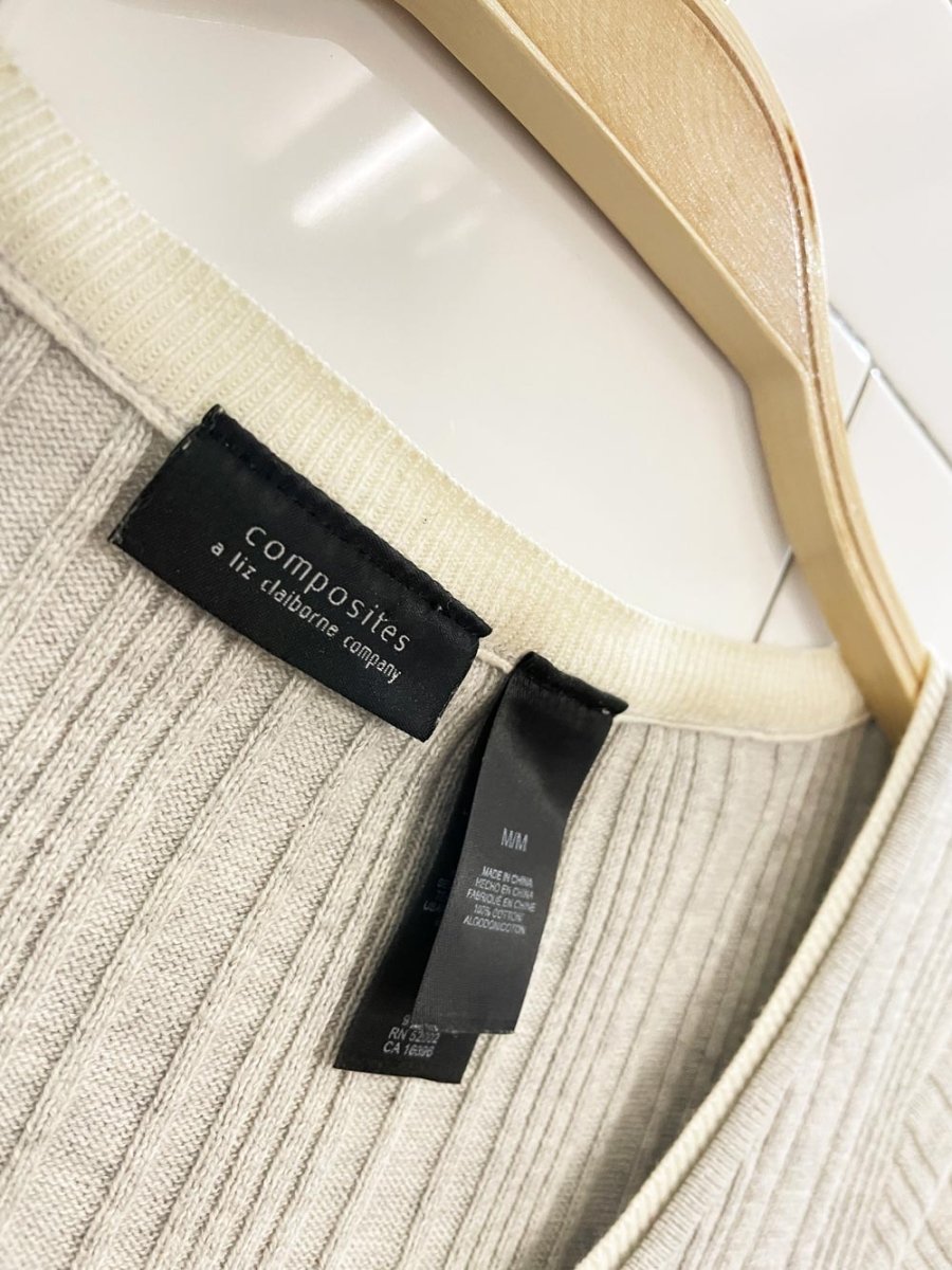 vintage 00s liz claiborne chunky rib knit top | composite - good market thrift store