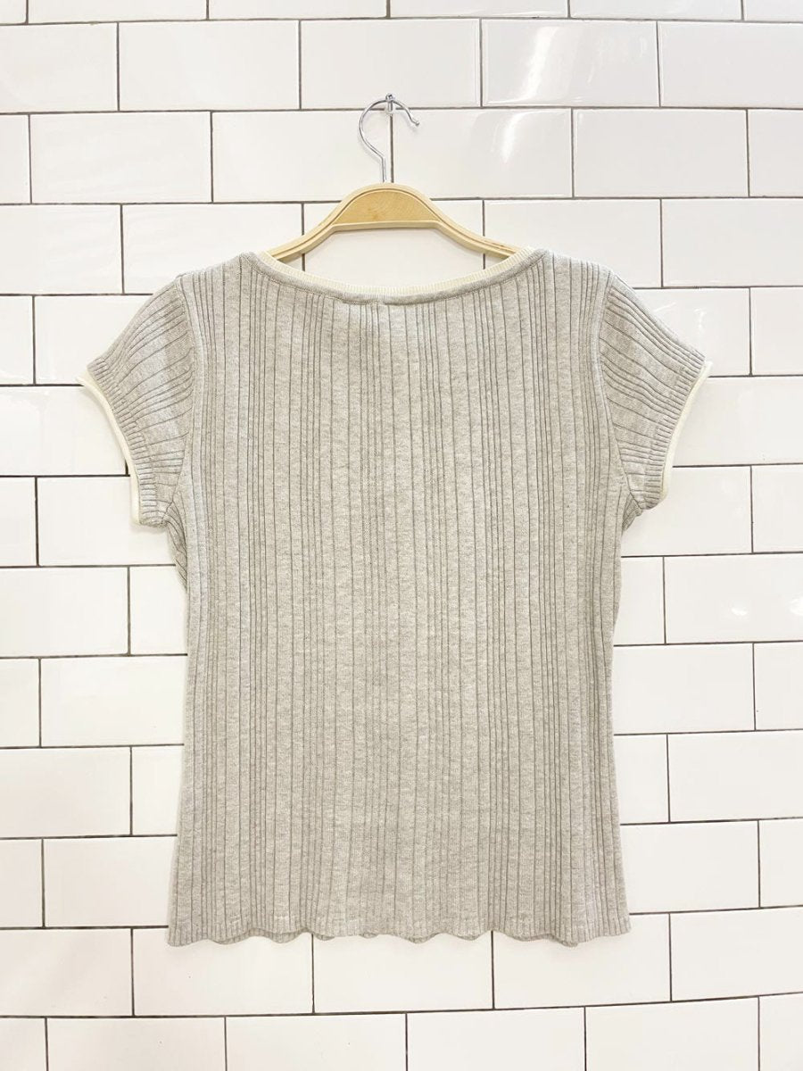 vintage 00s liz claiborne chunky rib knit top | composite - good market thrift store