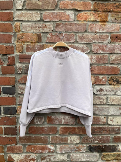adidas embossed logo cropped sweatshirt