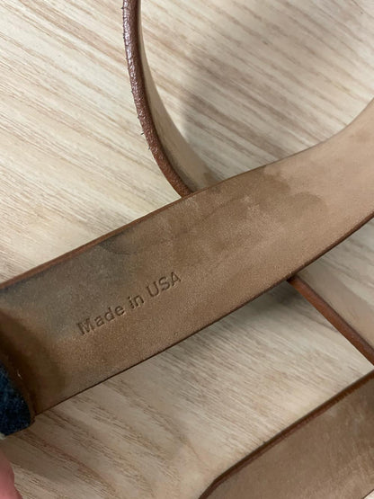 allen edmonds blue leather belt