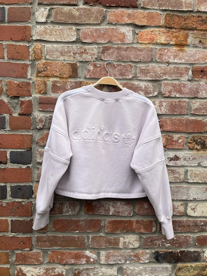 adidas embossed logo cropped sweatshirt