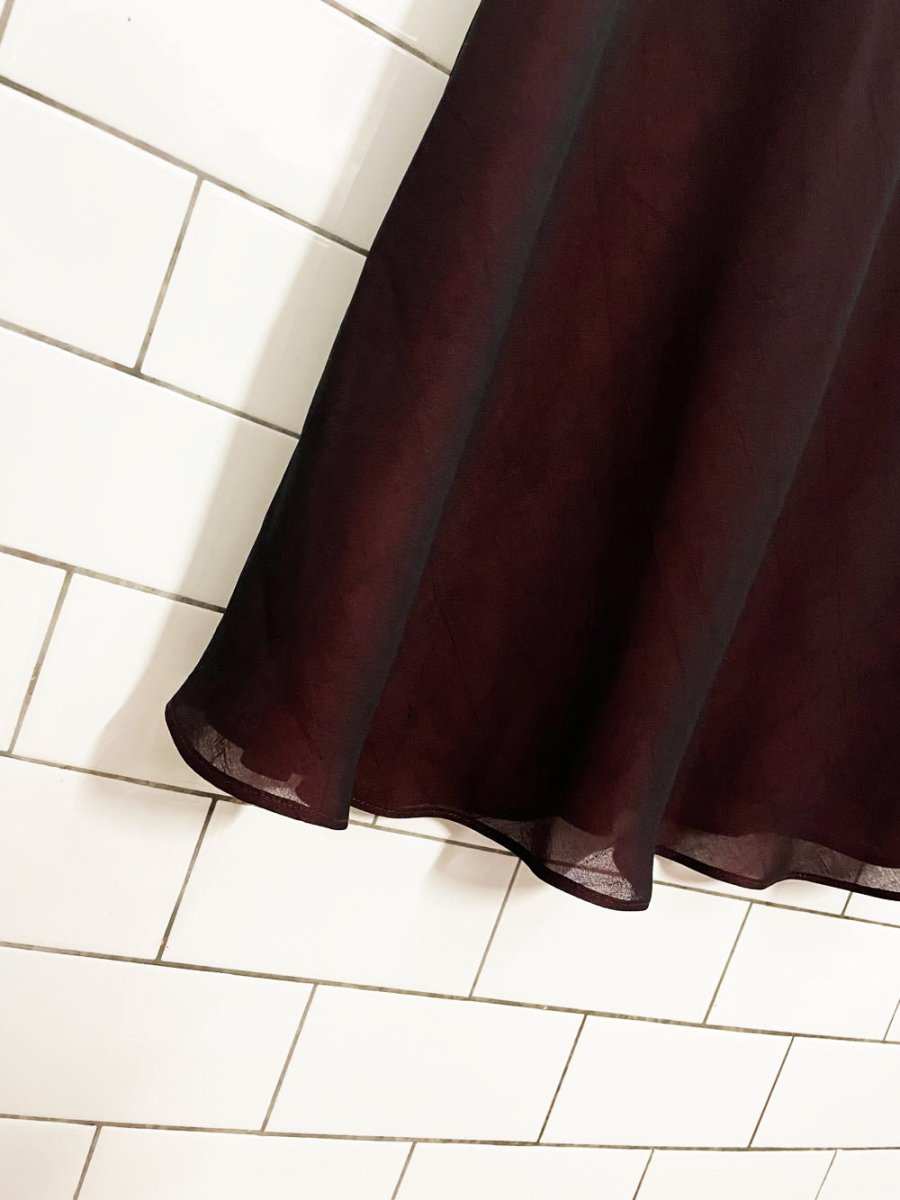 vintage 00s jolibel chiffon strong shoulder knee - length dress - good market thrift store