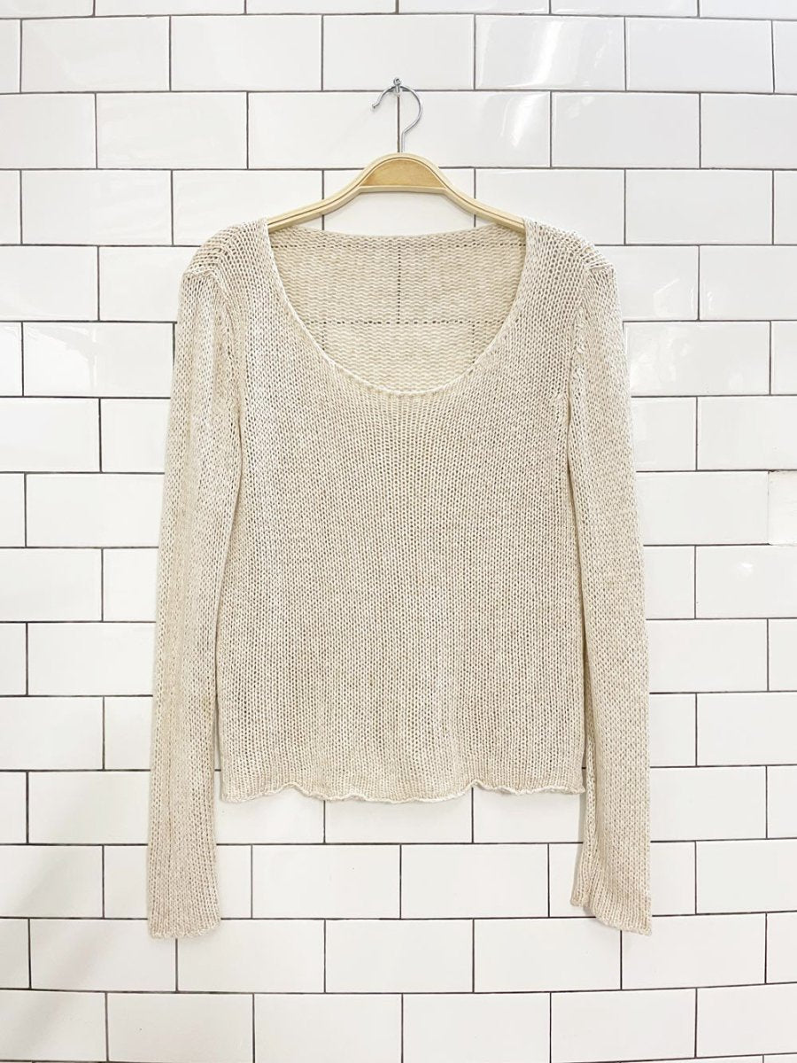 loose knit long sleeve summer top - good market thrift store