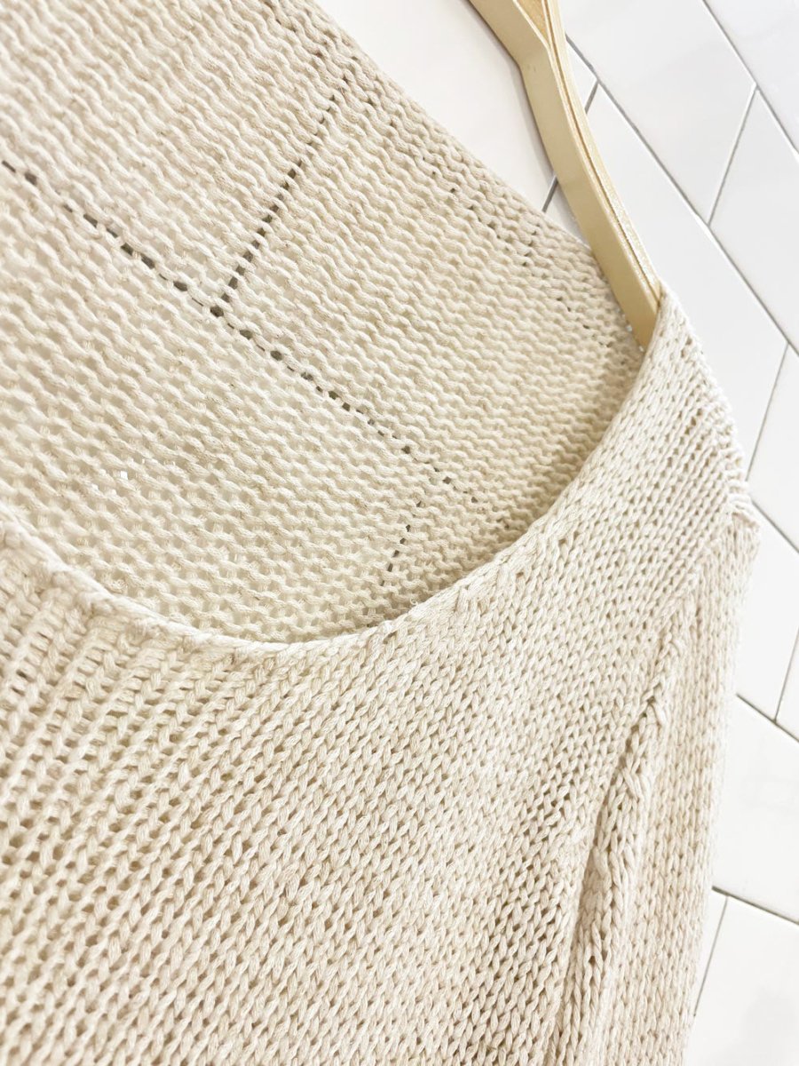 loose knit long sleeve summer top - good market thrift store