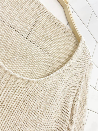 loose knit long sleeve summer top - good market thrift store