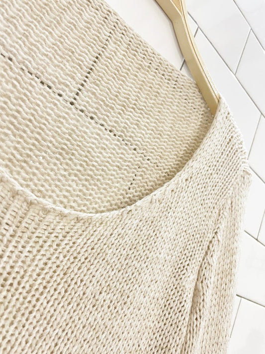 loose knit long sleeve summer top - good market thrift store