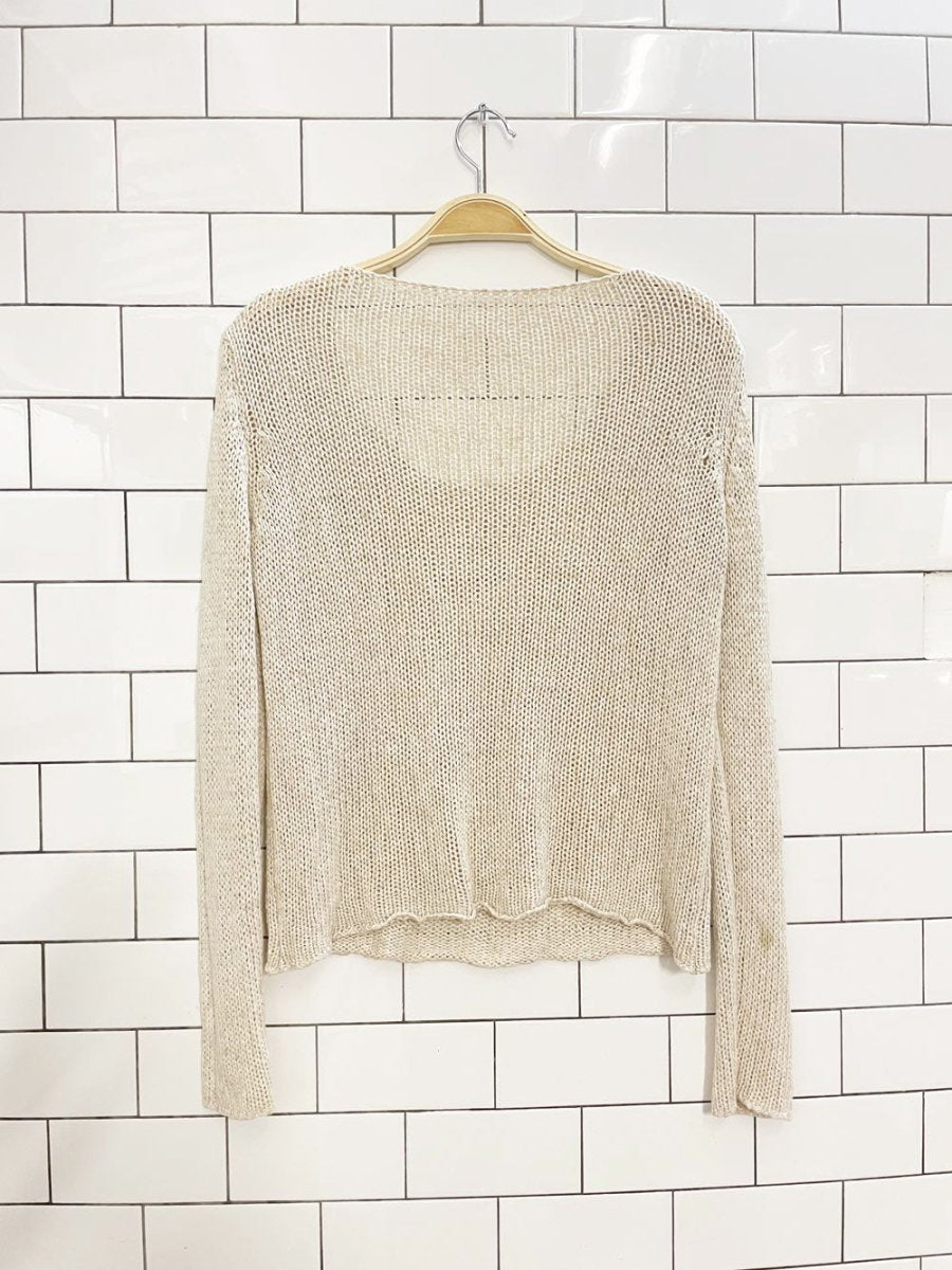 loose knit long sleeve summer top - good market thrift store