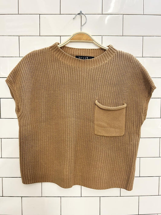 efan boxy oversized knit sweater vest - good market thrift store