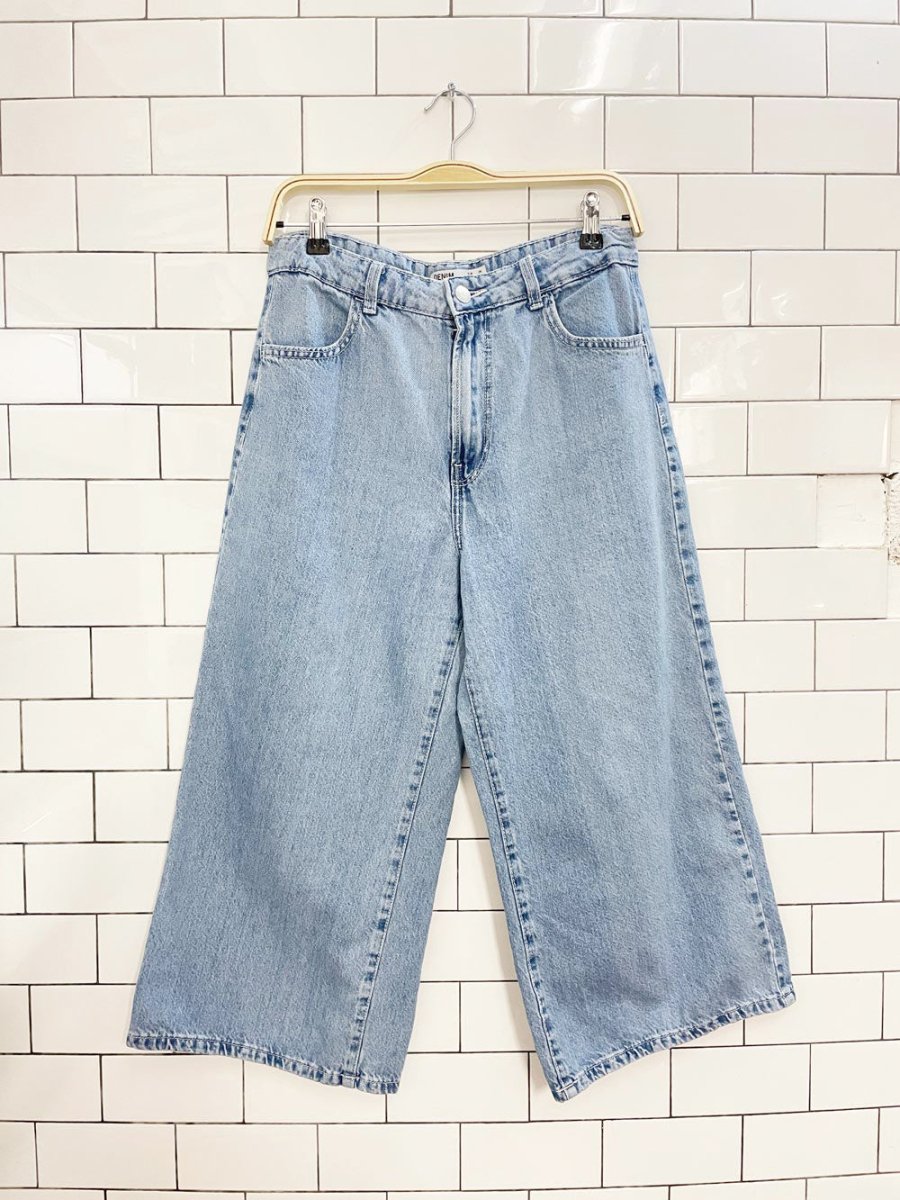 bershka denim wide leg culotte - good market thrift store