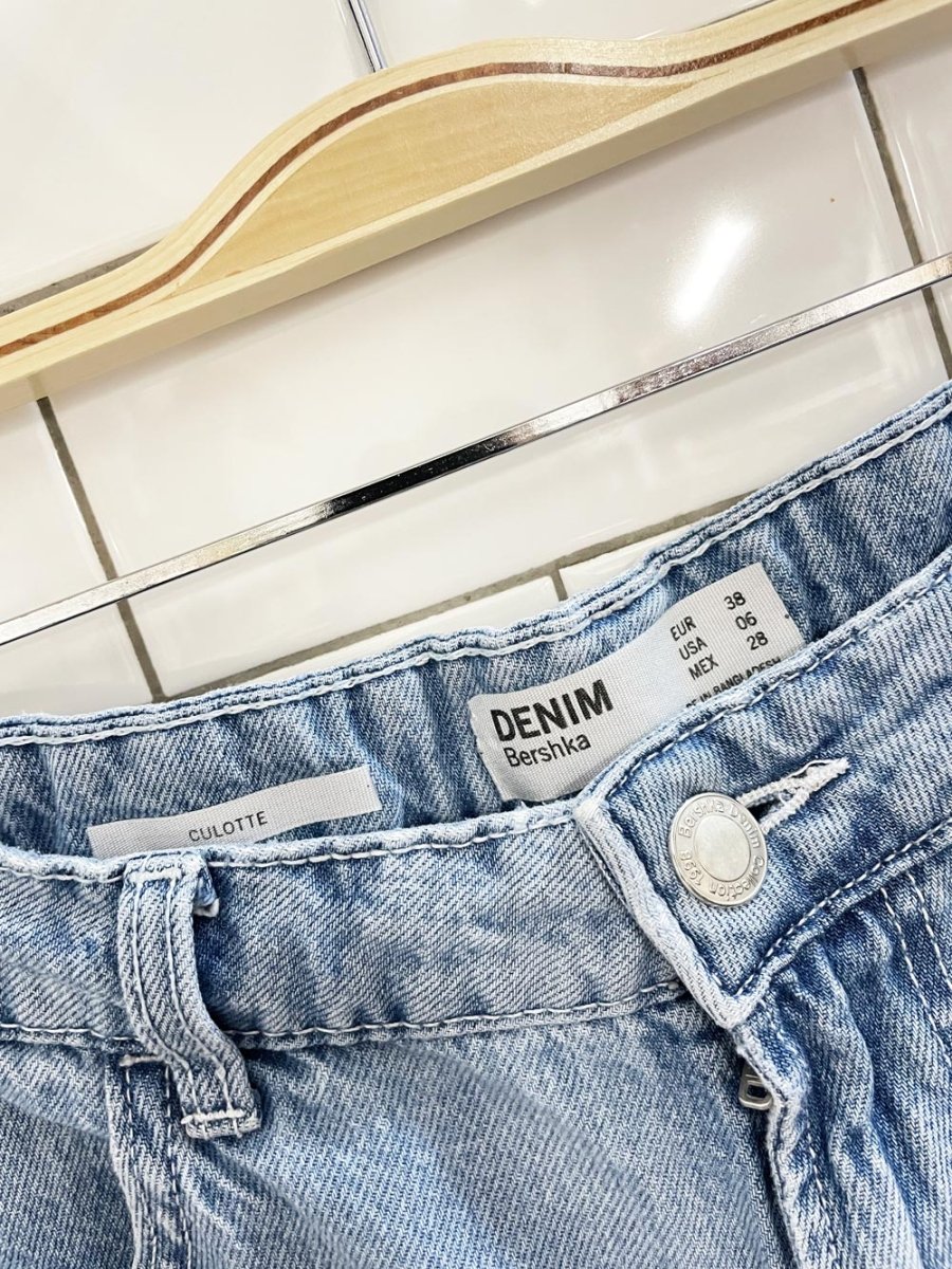 bershka denim wide leg culotte - good market thrift store
