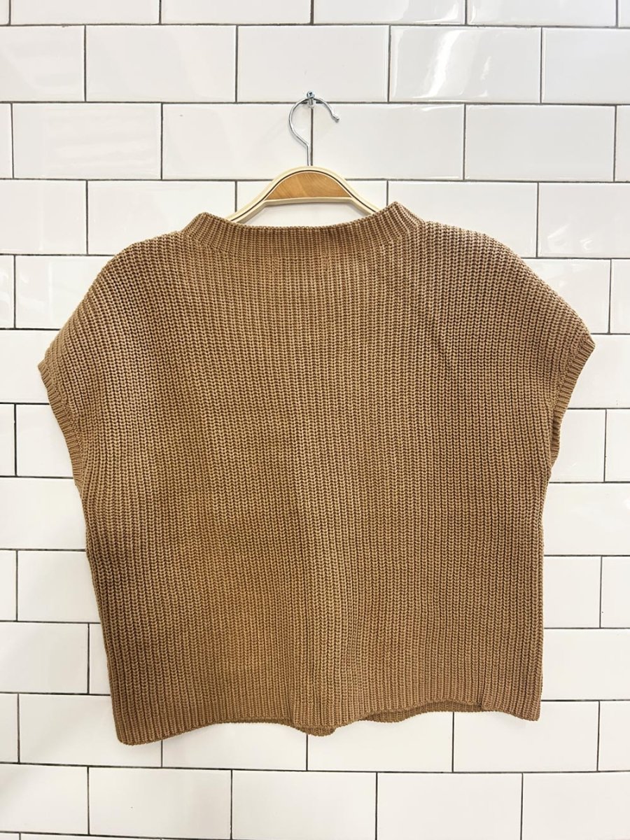 efan boxy oversized knit sweater vest - good market thrift store