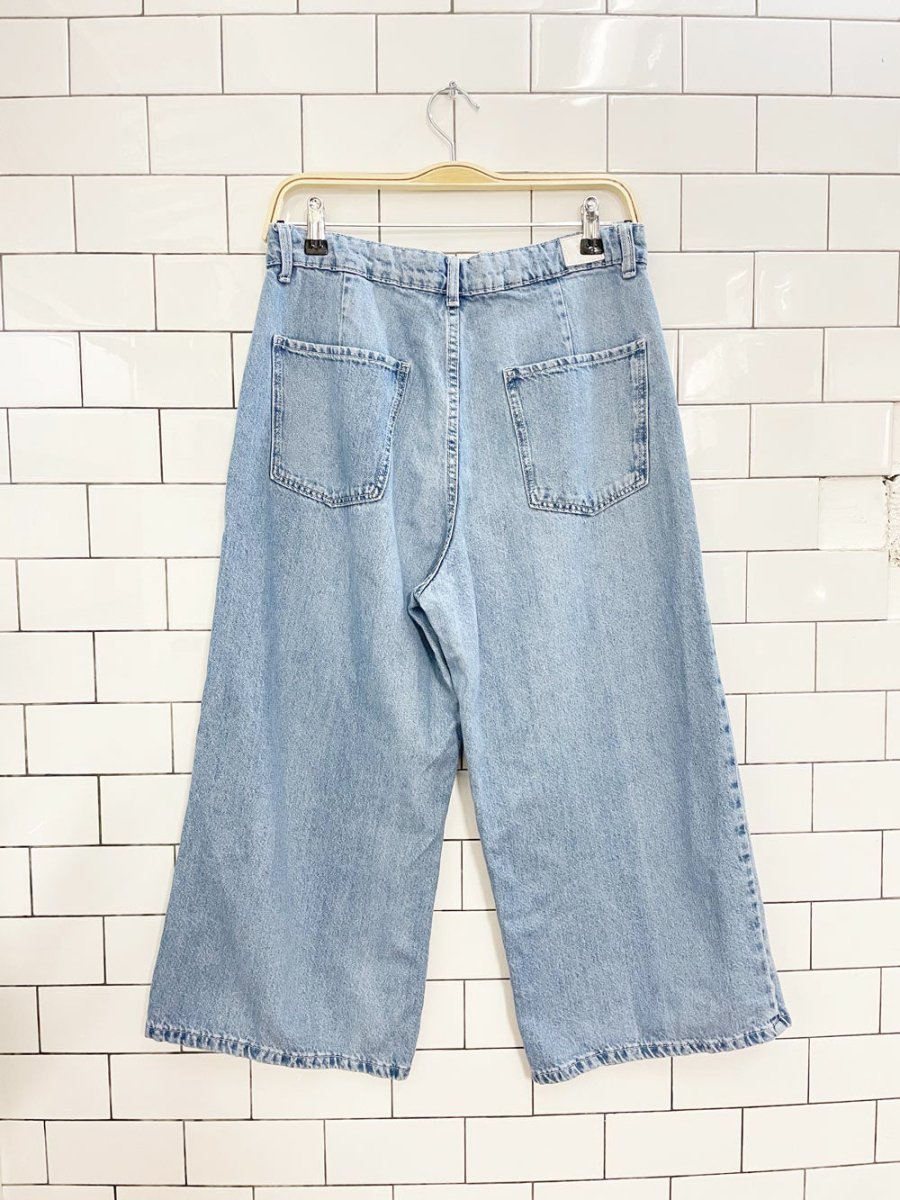 bershka denim wide leg culotte - good market thrift store