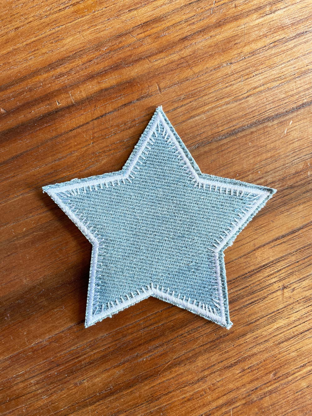 denim star iron-on / sew-on patch